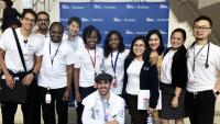 Harlem Hospital Pediatric Residents pose for a group pic.